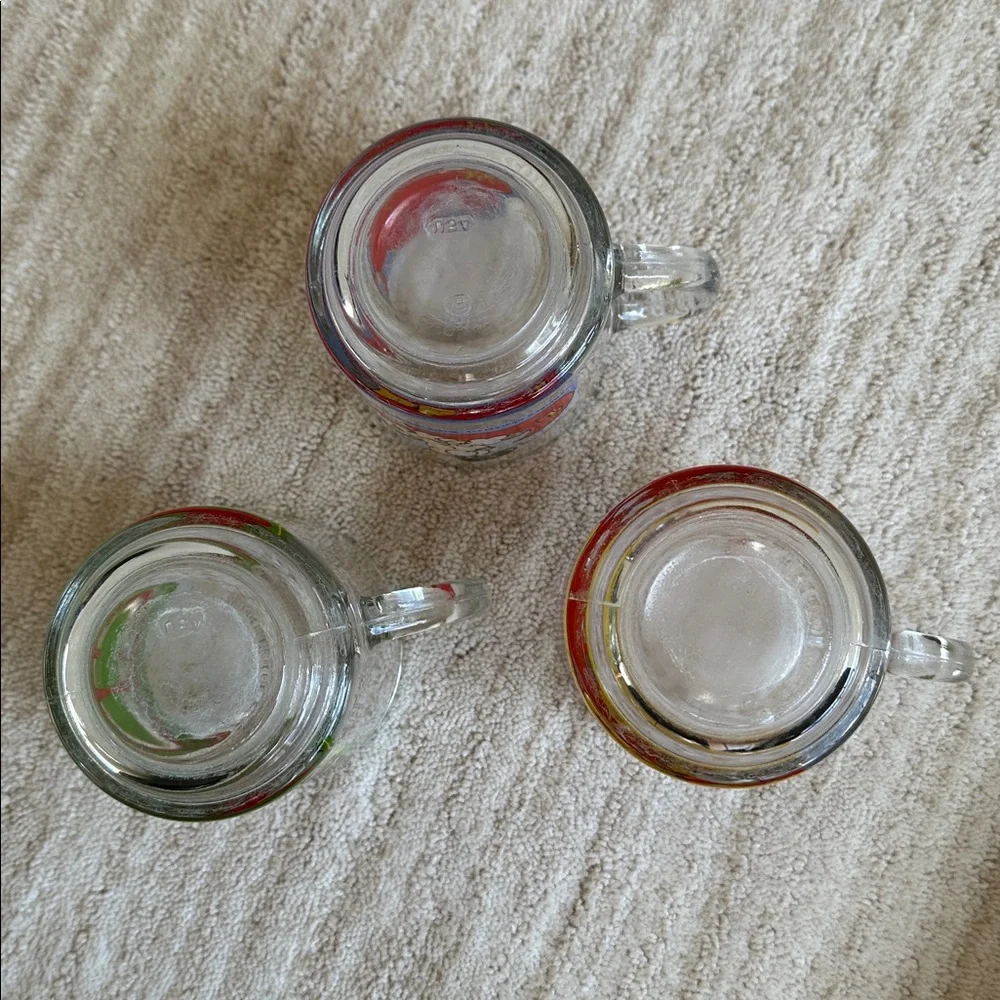 Set 3 McDonalds Garfield 1978 Clear Glass Mugs Cups Jim Davis Vintage McDonalds - Picture 11 of 16